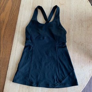 Black Cross Back Lululemon Workout Tank